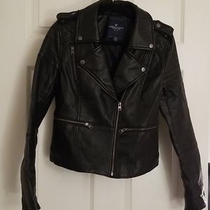 American Eagle Black Bomber Jacket